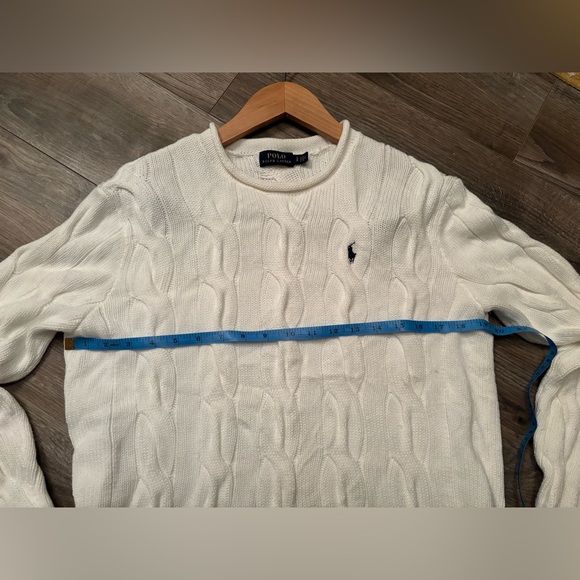 Polo by Ralph Lauren White Cable Knit Sweater - Picture 8 of 8